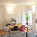 Rénovation d'appartement haussmannien de 100m² à Lyon ; vue salle à manger - PK intérieur, architecte d'intérieur