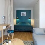 Rénovation d'appartement de 35m² pour location courte durée à Lyon ; vue chambre - PK intérieur, architecte d'intérieur