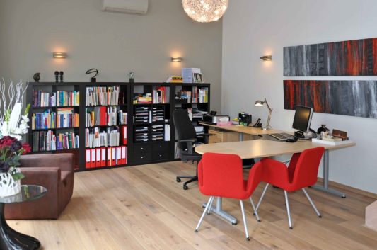 Conception de bureau et d'agence pour profession libérale ; vue espace bureau - PK intérieur, architecte d'intérieur